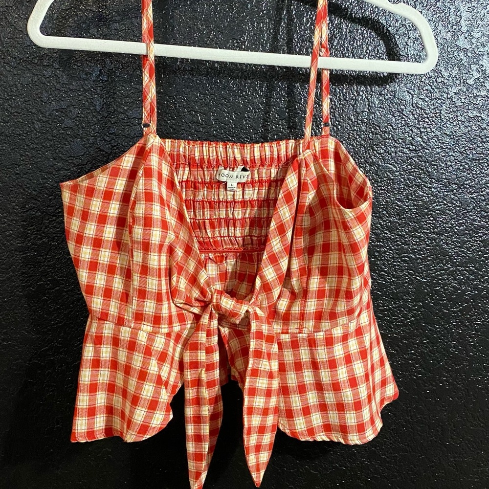 Moon River Front Tie Crop Top